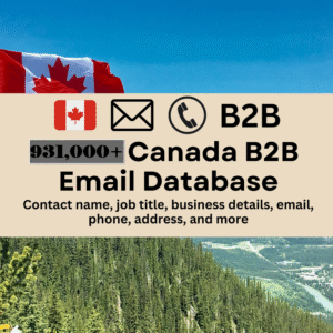 931,000+ Verified Toronto B2B Email Leads – Canada Business Database 2025