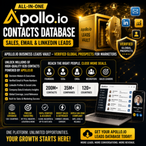 All-in-One Apollo.io Contacts Database – Sales, Email & LinkedIn Leads