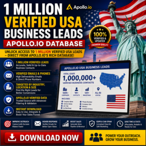 1 Million Verified USA Business Leads – Apollo.io Database