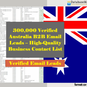 Australia B2B Leads Database – 300,000+ Business Emails for Outreach & Marketing