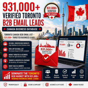 931,000+ Verified Toronto B2B Email Leads – Canada Business Database