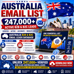 Australia Email List Database – 247,000+ Active B2B and B2C Leads