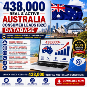 438,000 Real & Active Australia Consumer Leads (B2C) Database