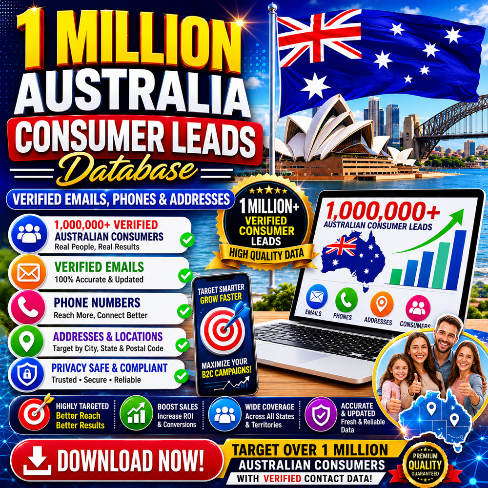 1 Million Australia Consumer Leads Database