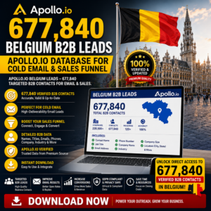 677,840 Belgium B2B Leads – Apollo.io Database for Cold Email & Sales Funnel