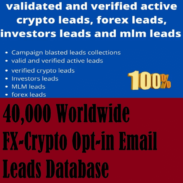 40,000 FX & Crypto Investor Leads – Opt-in Emails from Over 15 Countries - Image 2