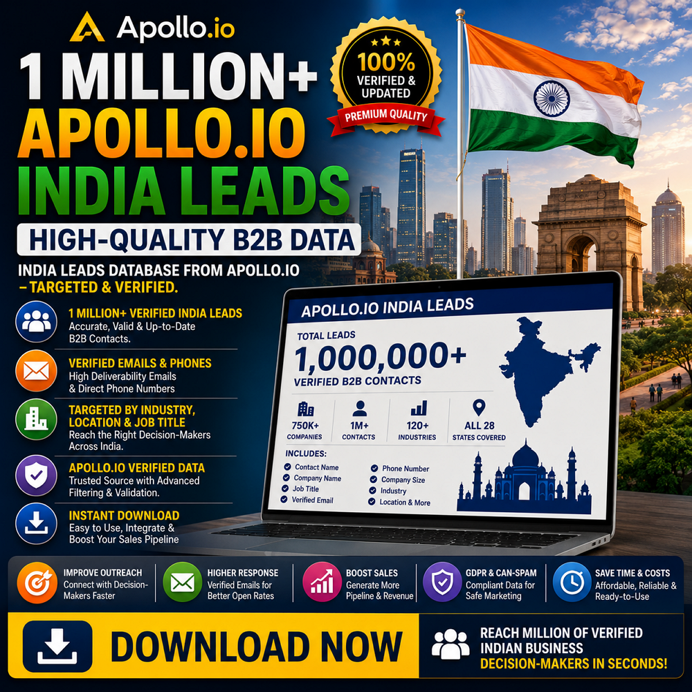 Apollo.io India Leads – High-Quality B2B Data