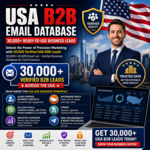 USA B2B Email Database – 30,000 Ready-to-Use Business Leads
