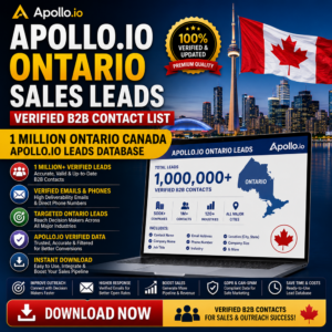 Apollo.io Ontario Sales Leads – 1 Million Verified B2B Contact List