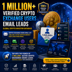 1 Million+ Verified Crypto Exchange Users Email Leads – Global Crypto Investor Database