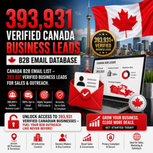 393,931 Verified Canada Business Leads – B2B Email Database