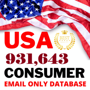 931,000 Verified USA B2C Email Leads – Consumer Marketing List