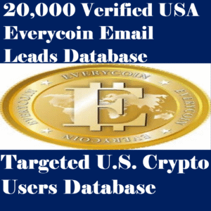 20,000 Verified USA Everycoin Email Leads – Targeted U.S. Crypto Users Database