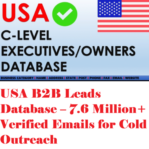 USA B2B Leads Database – 7.6 Million+ Verified Emails for Cold Outreach