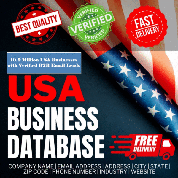 USA B2B Email Marketing List – 10.9 Million Verified Business Leads