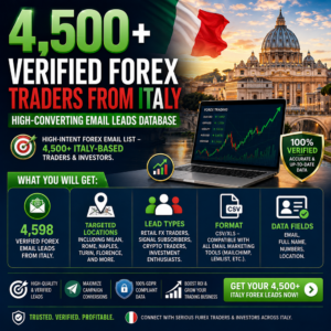 4,500 Verified Forex Traders from Italy – High-Converting Email Leads Database