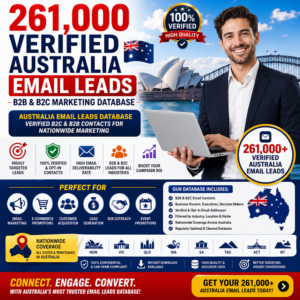 261,000 Verified Australia Email Leads – B2B & B2C Marketing Database
