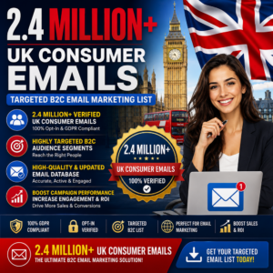 2.4 Million+ UK Consumer Emails – Targeted B2C Email Marketing List