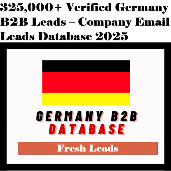 325,000+ Verified Germany B2B Leads – Company Email Database 2025