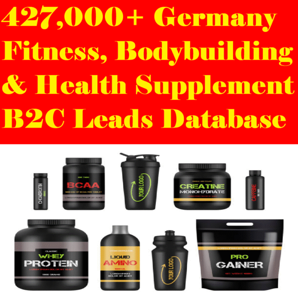 427,000+ Germany Fitness, Bodybuilding & Health Supplement B2C Leads Database - Image 2