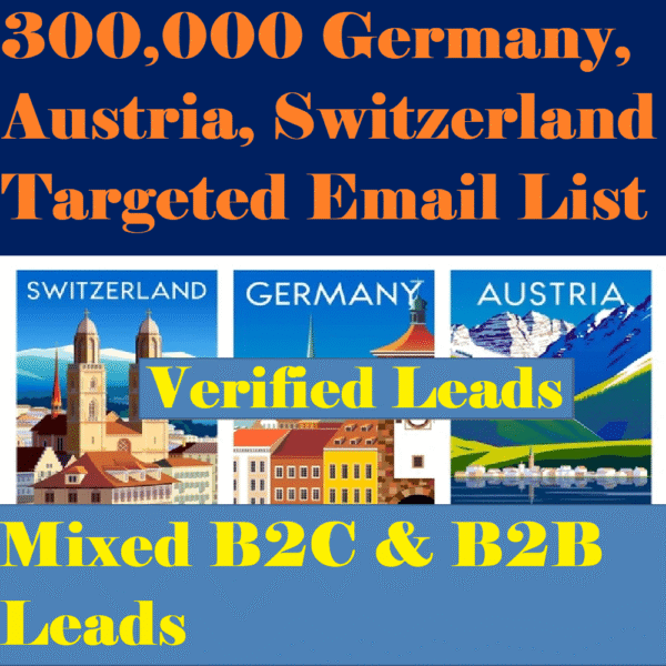 300,000 Germany, Austria, Switzerland Targeted Email List for Marketers
