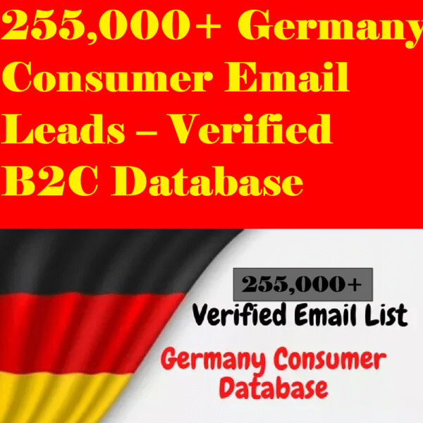 255,000+ Germany Consumer Email Leads – Verified B2C Database