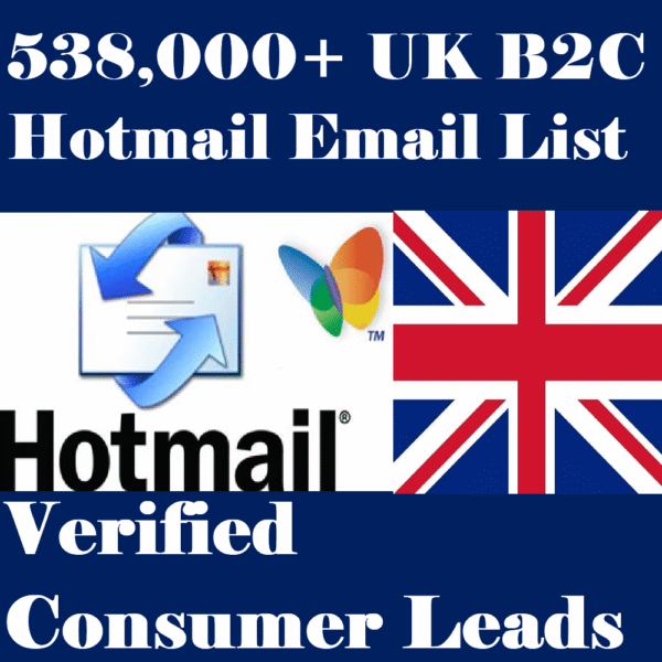 538,000+ UK B2C Hotmail Email List – Verified Consumer Leads