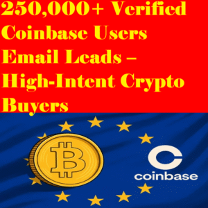 250,000+ Verified Coinbase Users Email Leads – High-Intent Crypto Buyers