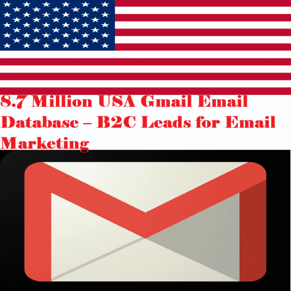 8.7 Million USA Gmail Email Database – B2C Leads for Email Marketing