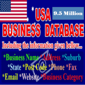 9.5 Million USA B2B Business Email List – All States Verified Leads Database
