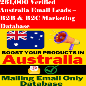 261,000 Verified Australia Email Leads – B2B & B2C Marketing Database