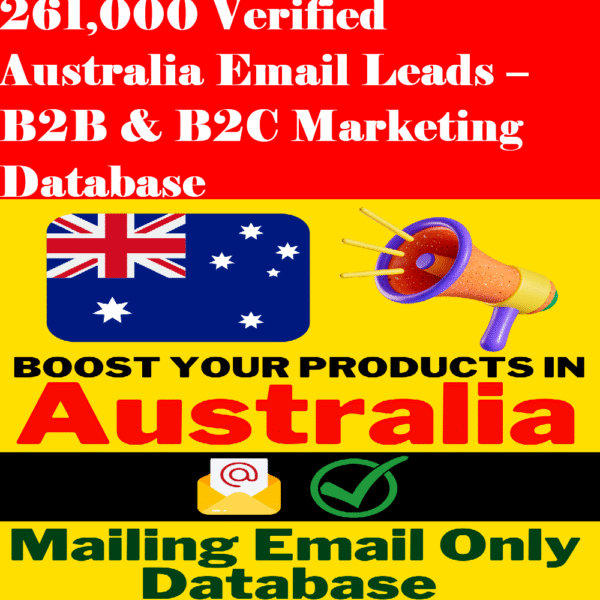 261,000 Verified Australia Email Leads – B2B & B2C Marketing Database
