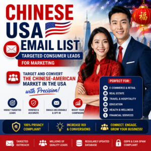 Chinese USA Email List – 11,000+ Targeted Consumer Leads for Marketing