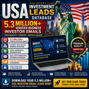 USA Investment Leads Database – 5.3 Million+ Verified Business Investor Emails