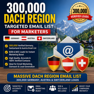 300,000 Germany, Austria, Switzerland Targeted Email List for Marketers