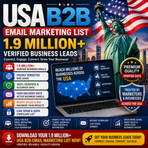 USA B2B Email Marketing List – 1.9 Million+ Verified Business Leads