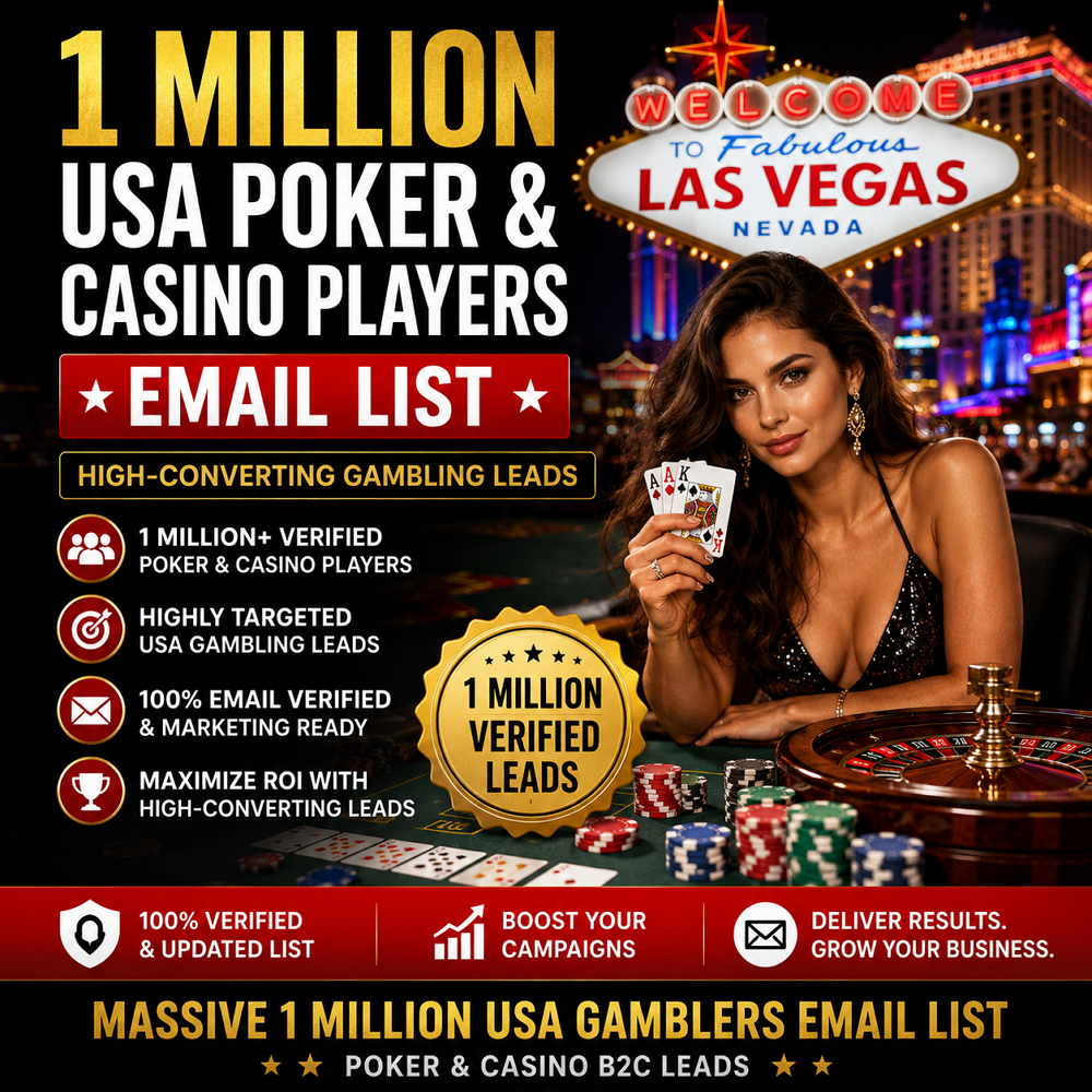 1 Million USA Poker & Casino Players Email List – High-Converting Gambling Leads