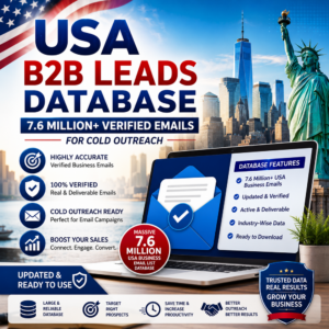USA B2B Leads Database – 7.6 Million+ Verified Emails for Cold Outreach