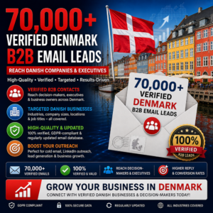 70,000+ Verified Denmark B2B Email Leads – Reach Danish Companies & Executives