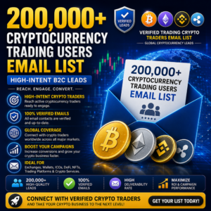 200,000+ Cryptocurrency Trading Users Email List – High-Intent B2C Leads