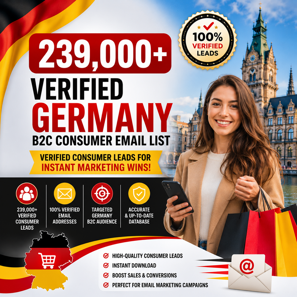 239,000+ Verified Germany B2C Consumer Email List
