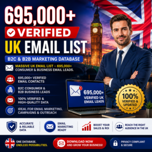 695,000+ Verified UK Email List – B2C & B2B Marketing Database