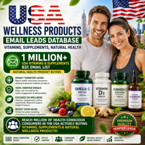 USA Wellness Products Email Leads Database– Vitamins, Supplements, Natural Health