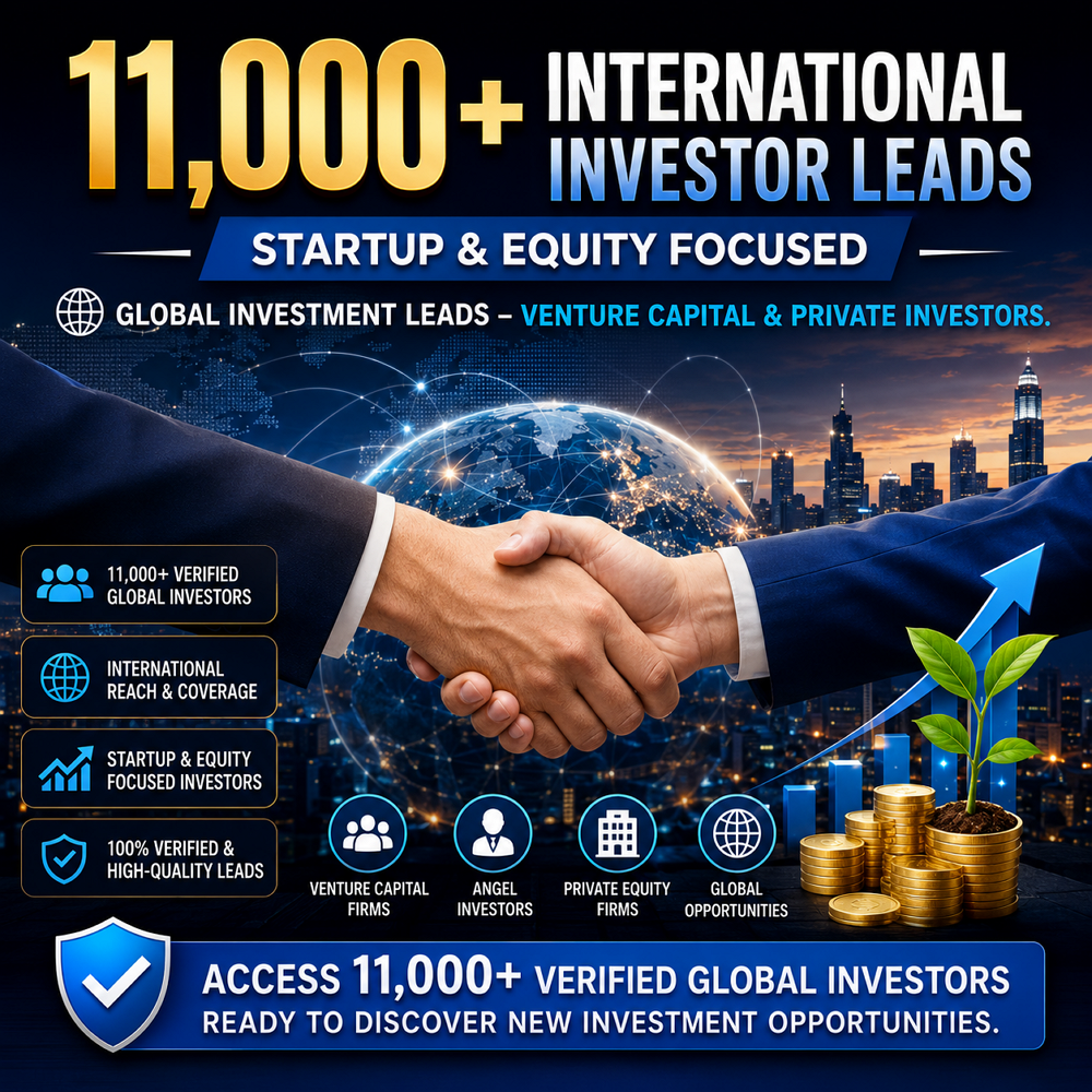 11,000+ International Investor Leads – Startup & Equity Focused