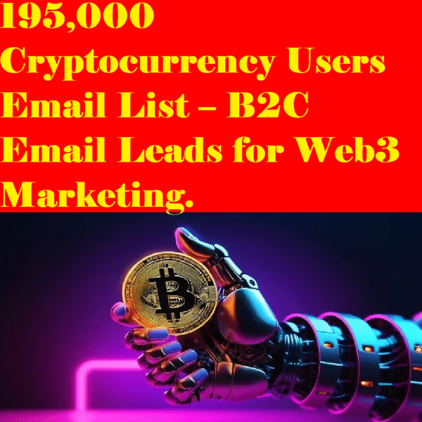 195,000 Verified Crypto Users Email List – Global Cryptocurrency Leads Database