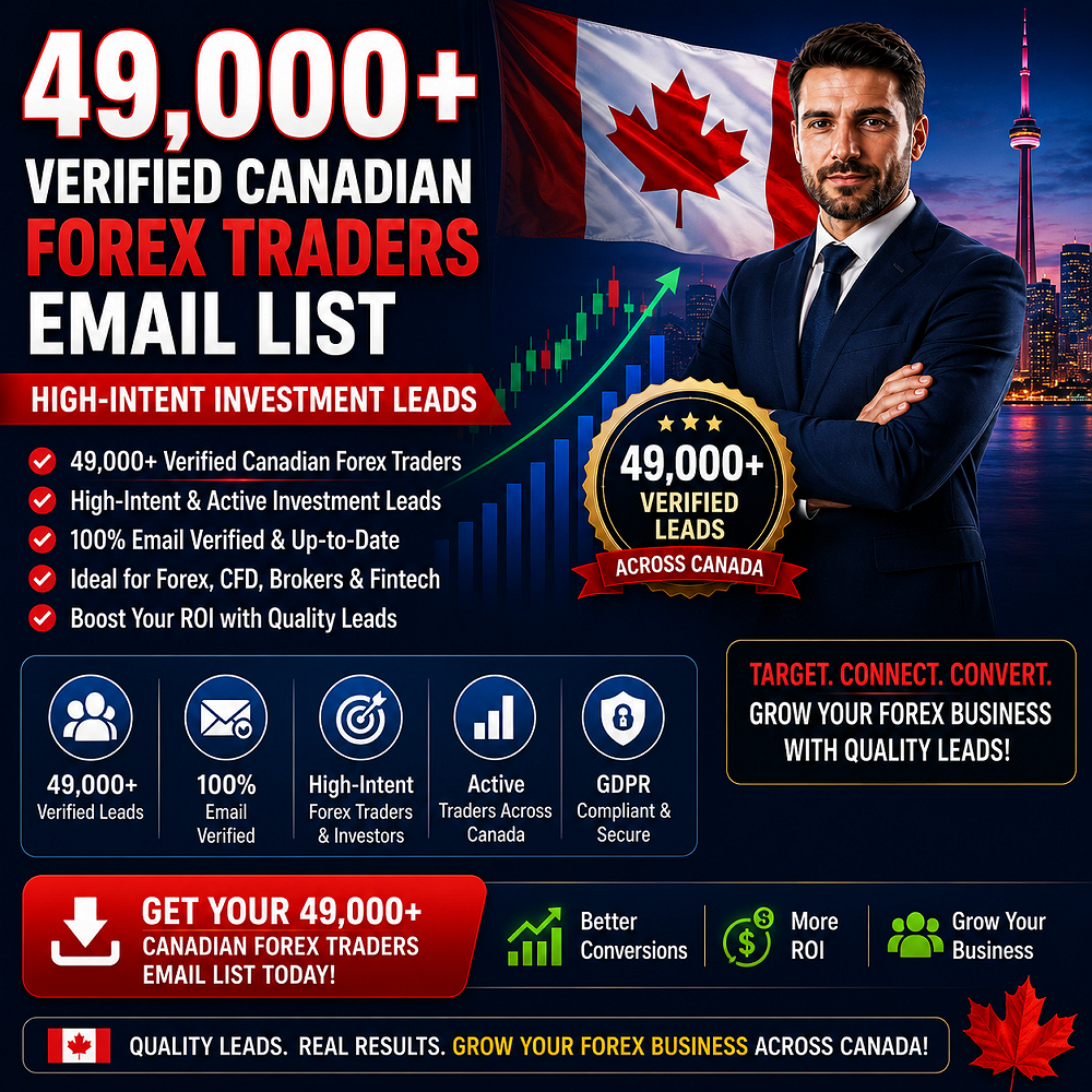 49,000+ Forex Email Leads from Canada – Targeted Financial Traders Database - Image 2