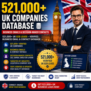 521,000+ UK Companies Database – Business Emails & Decision-Maker Contacts