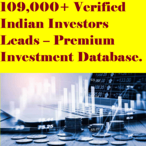 109,000+ High-Income Indian Investors Email List – Finance & Wealth Leads