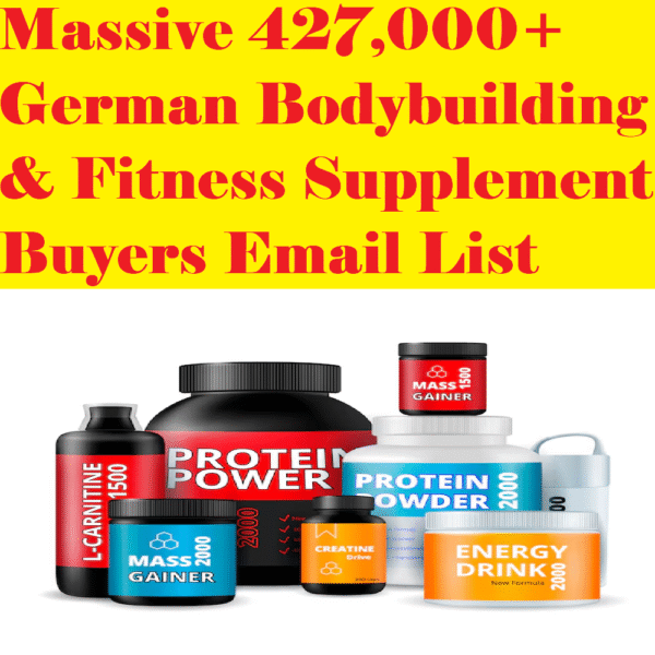 427,000+ Germany Fitness, Bodybuilding & Health Supplement B2C Leads Database - Image 3