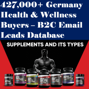 427,000+ Germany Fitness, Bodybuilding & Health Supplement B2C Leads Database